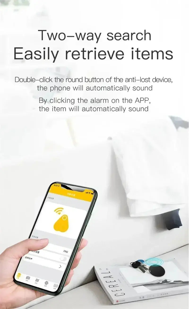 Mini GPS Tracker Bluetooth5.0 Anti-Lost Smart Device Pets Elderly Kid Car Suitcase Wallet Tracking Car Locator For IOS Android - Magic Remotes