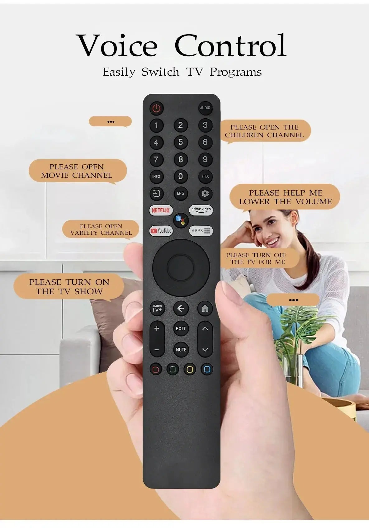XMRM-ML Remote Control For Xiaomi Ultra 4k Qled Voice Android Tv Remote L55m7-q2me Q2 Magic Remotes
