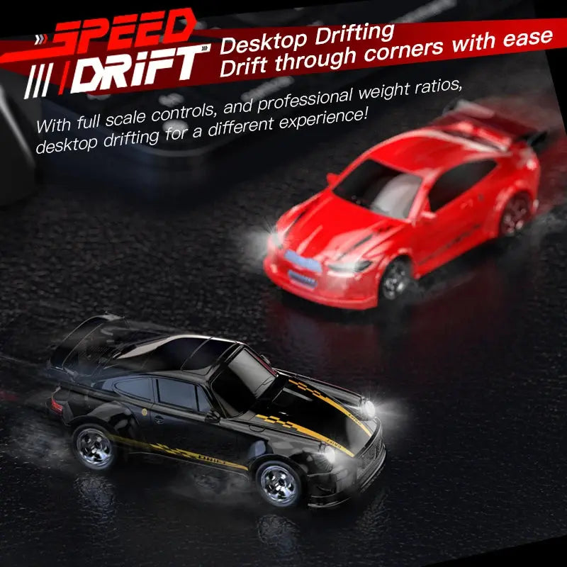 2025 New Kf20 1:64 Drift Rc Car Four-wheel remote-controlled racing car Full proportions Desk Competition Toy Boys Ideal gifts. Magic Remotes