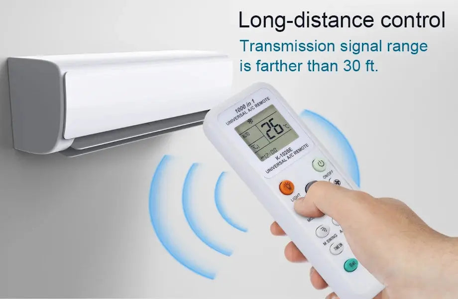 Universal Air Conditioner Remote Control Lcd A/C Conditioning Controller 1000 in 1 for Mitsubishi Toshiba Hitachi Fujitsu Daewoo - Magic Remotes