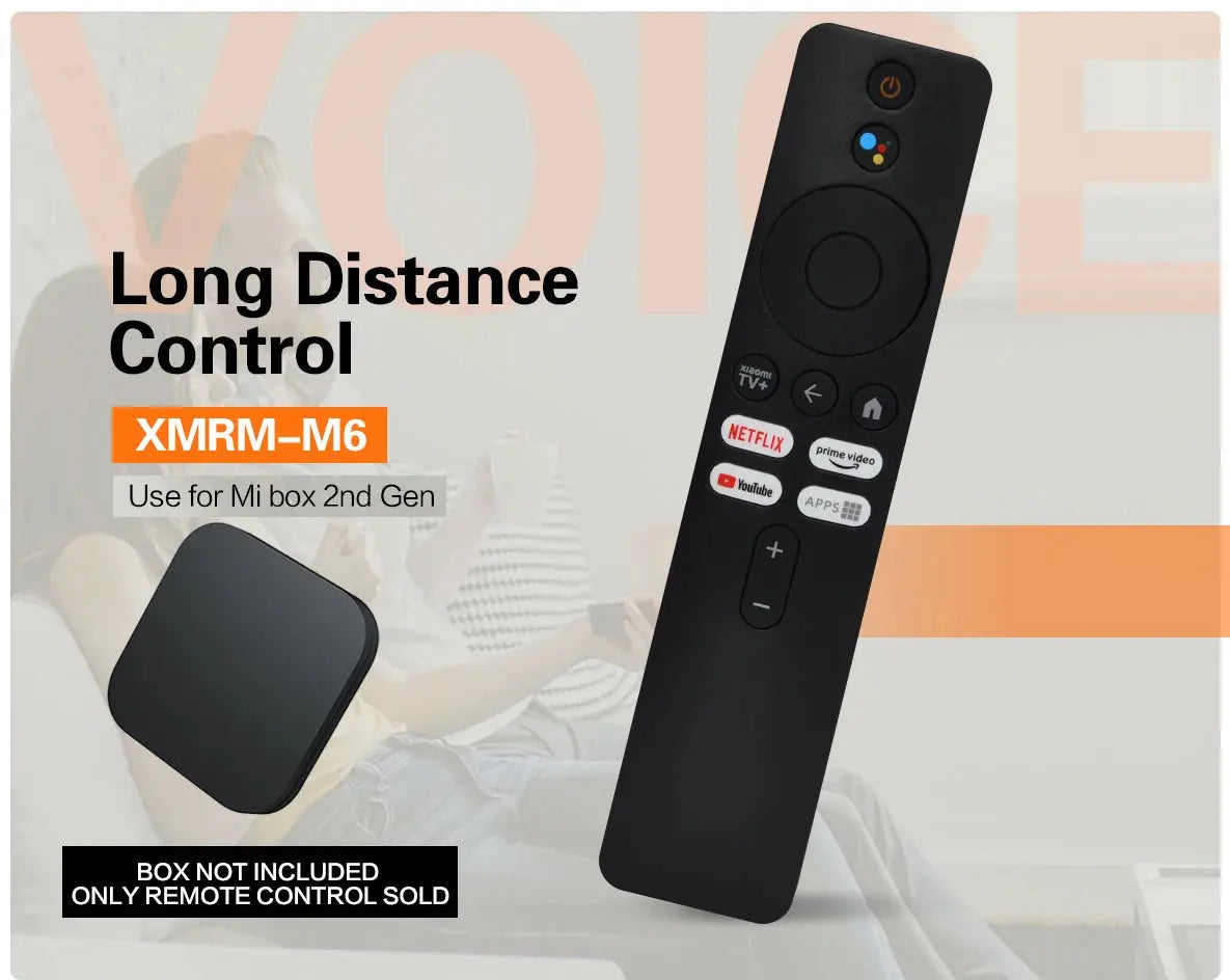 XMRM-M6 Voice remote Control for Xiaomi mi 2nd Gen Box Applicable to TV Box S (2nd Gen) 4K Ultra HD Streaming Media Player Magic Remotes