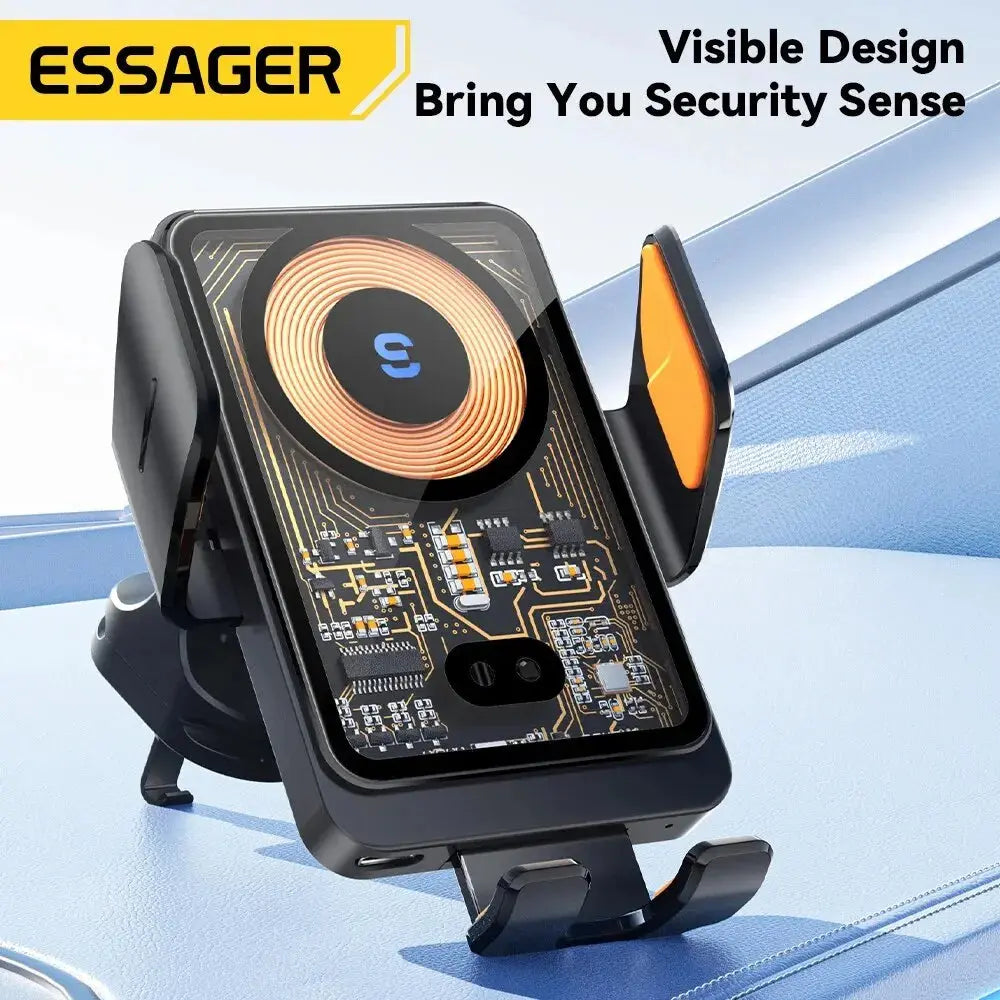 Essager 15W Qi Wireless Charger Car Phone Holder Air Vent Mount Stand For iPhone Samsung Cell Phone Support Fast Charging - Magic Remotes
