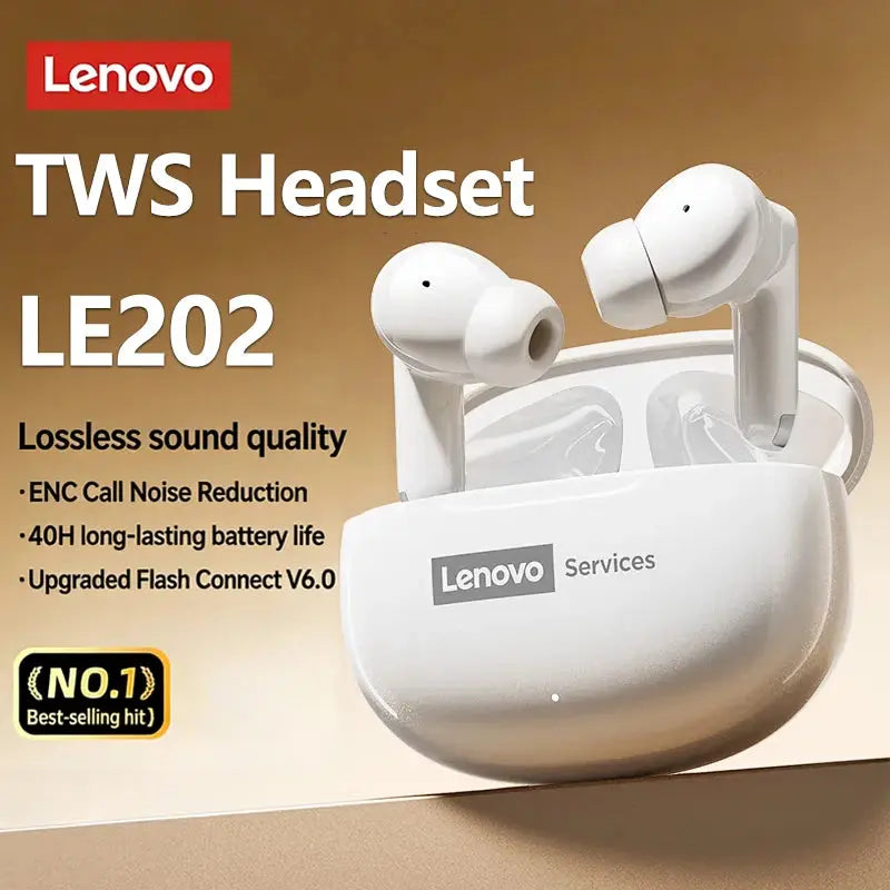 Choice Lenovo Wireless Earphones Bluetooth 6.0 Low Latency Gaming Headset Sport Earbuds XT88Plus Business Headphone 300mAh LE202 Magic Remotes