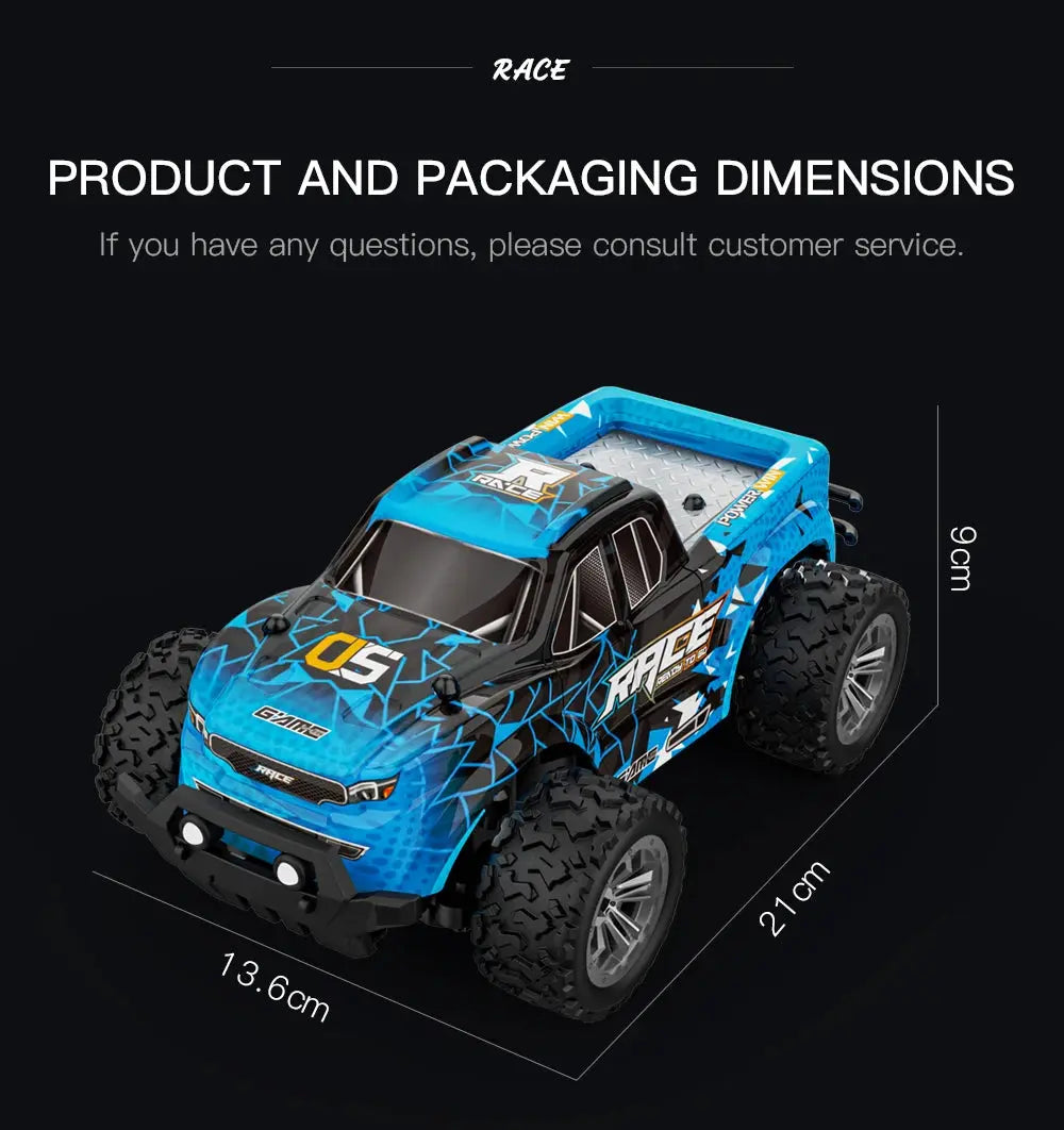 ZWN 1:16/1:20 2.4G Model RC Car With LED Light 2WD Off-road Remote Control Climbing Vehicle Outdoor Cars Toy Gifts for Kids Magic Remotes