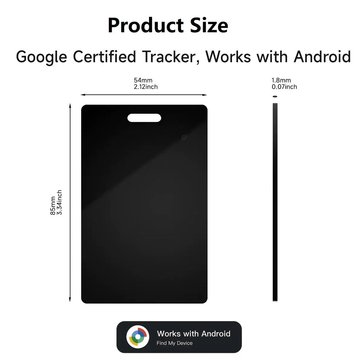 Android tracker card global positioner card locator ultra thin wallet tracker works with google find my device google's find hub - Magic Remotes