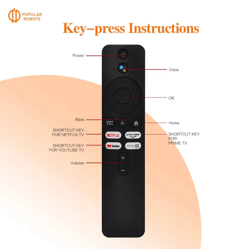 XMRM-M6 Voice remote Control for Xiaomi mi 2nd Gen Box Applicable to TV Box S (2nd Gen) 4K Ultra HD Streaming Media Player Magic Remotes