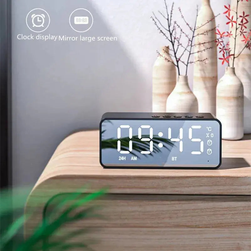 Alarm Clock Radio FM Bluetooth Speaker Portable Subwoofer Caixa De Som Sound Box Music Wireless Mini Woofers Bocina Lamp Column Magic Remotes