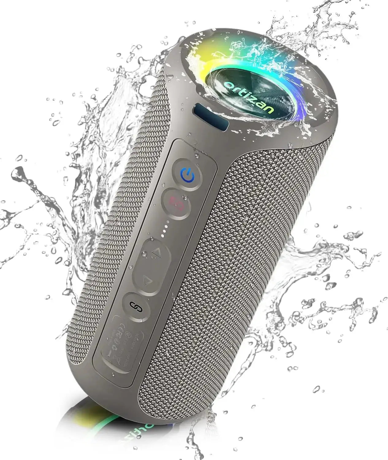 Ortizan Bluetooth Speakers 40W Enhanced Bass Portable Outdoor Wireless Speaker 30Hrs IP7 Waterproof Shower Speaker Bluetooth 5.3 Magic Remotes