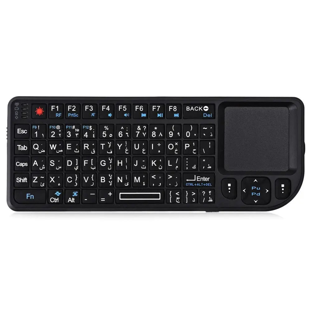 MRSVI A8 Mini Wireless Keyboard 2.4G 7 Color Backlit Touchpad Air Mouse With Infrared Indicator for Android TV Box PC,Office - Magic Remotes
