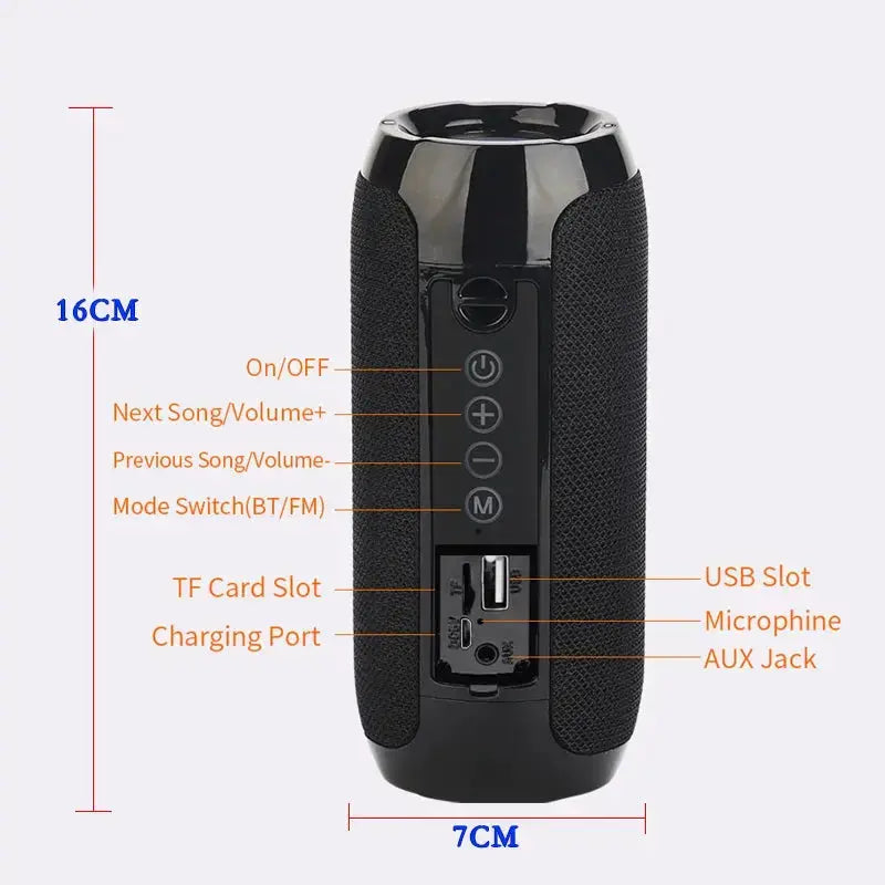 Portable Wireless Bluetooth Speaker Blutooth Music Sound Box For Caixa De Som Blootooth Subwoofer Radio FM Handfree Bass System Magic Remotes