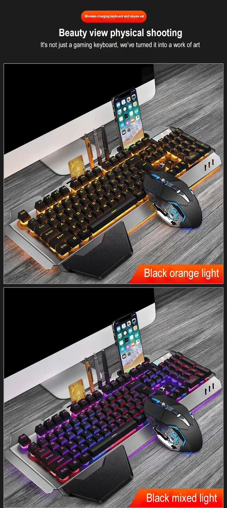 K680 Rechargeable 2.4G wireless keyboard and mouse suite Gaming computer Office esports Magic Remotes