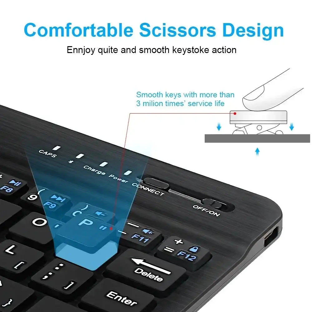 Bluetooth Keyboard for iPad 10th Generation iPad Pro 13 12 11 10 9 8 7 Inch iPad Air 13 11th iPad Mini Samsung Xiaomi Tablets - Magic Remotes