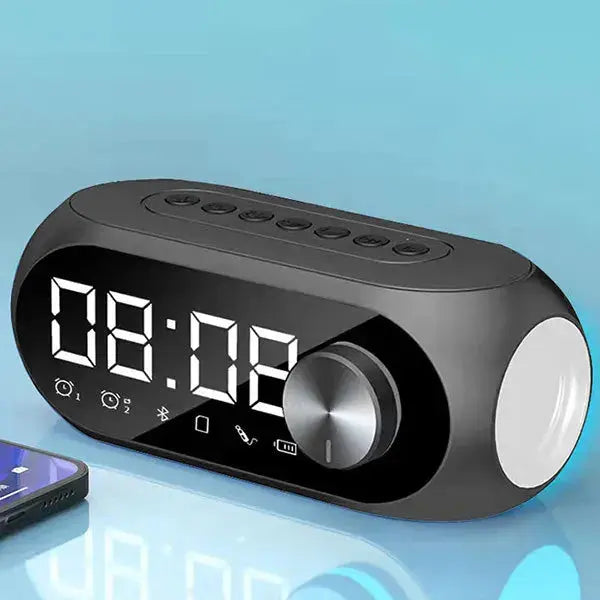 Alarm Clock Radio FM Bluetooth Speaker Portable Subwoofer Caixa De Som Sound Box Music Wireless Mini Woofers Bocina Lamp Column Magic Remotes