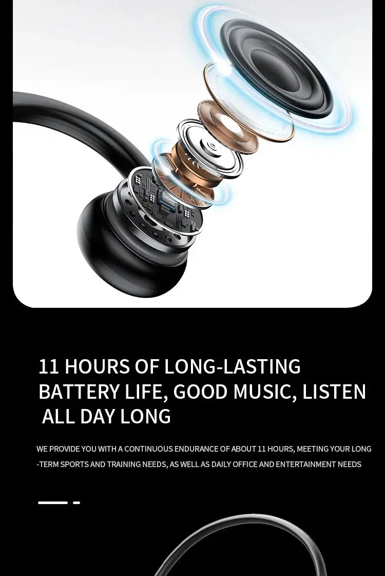 B8 True Bone Conduction Earphones Bluetooth 5.3 Sports Wireless Headphones Ear Hook IPX5 Waterproof Headset for Running Driving Magic Remotes