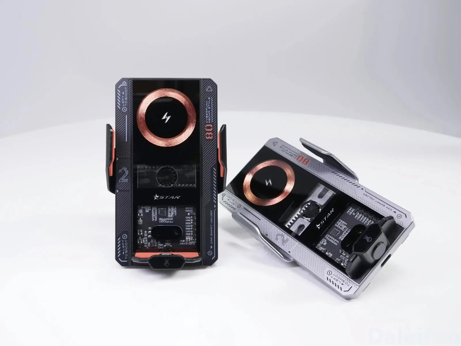 Car Smart Sensing Automatic Clamping Mounts For Samsung iPhone Xiaomi Phone Holder Wireless Charger Mounts 15W/66W Fast Charging - Magic Remotes