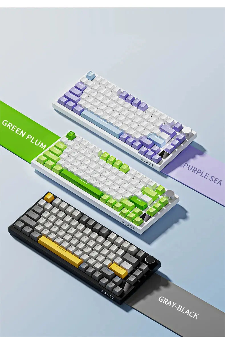Ajazz AK820/AK820Pro Gaming Mechanical Keyboard Bluetooth 5.1/Wireless/C-Wired Customized Keyboard with Knob Hot Swapping Gasket - Magic Remotes