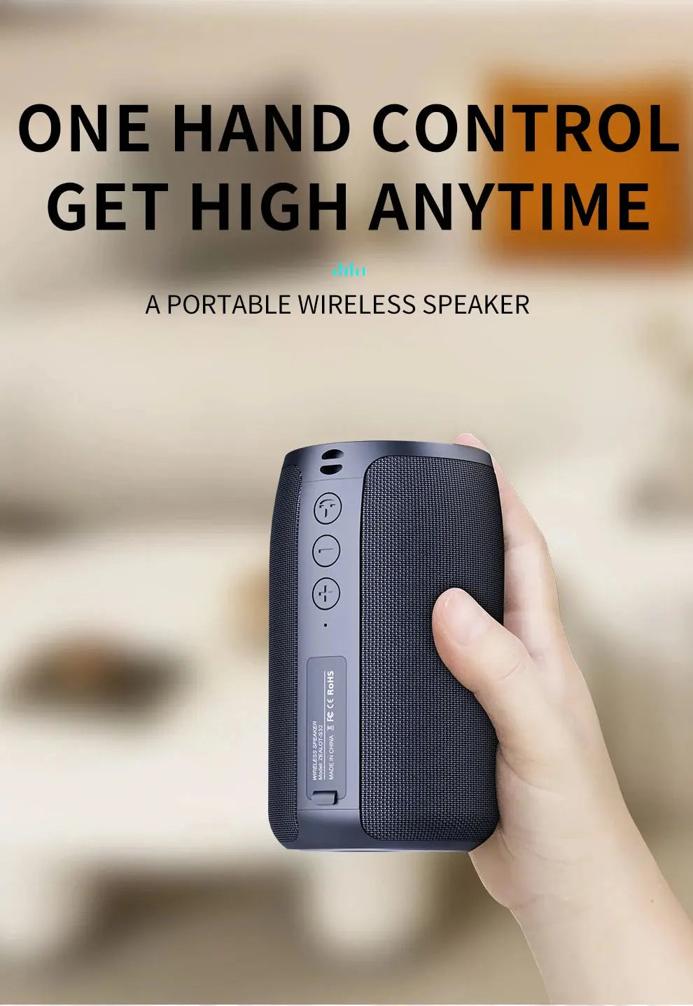 Zealot-S32 Wireless Speaker Outdoor Portable Subwoofer Speaker, Waterproof IPX 6, Dual Pairing,1800mAh Battery Magic Remotes