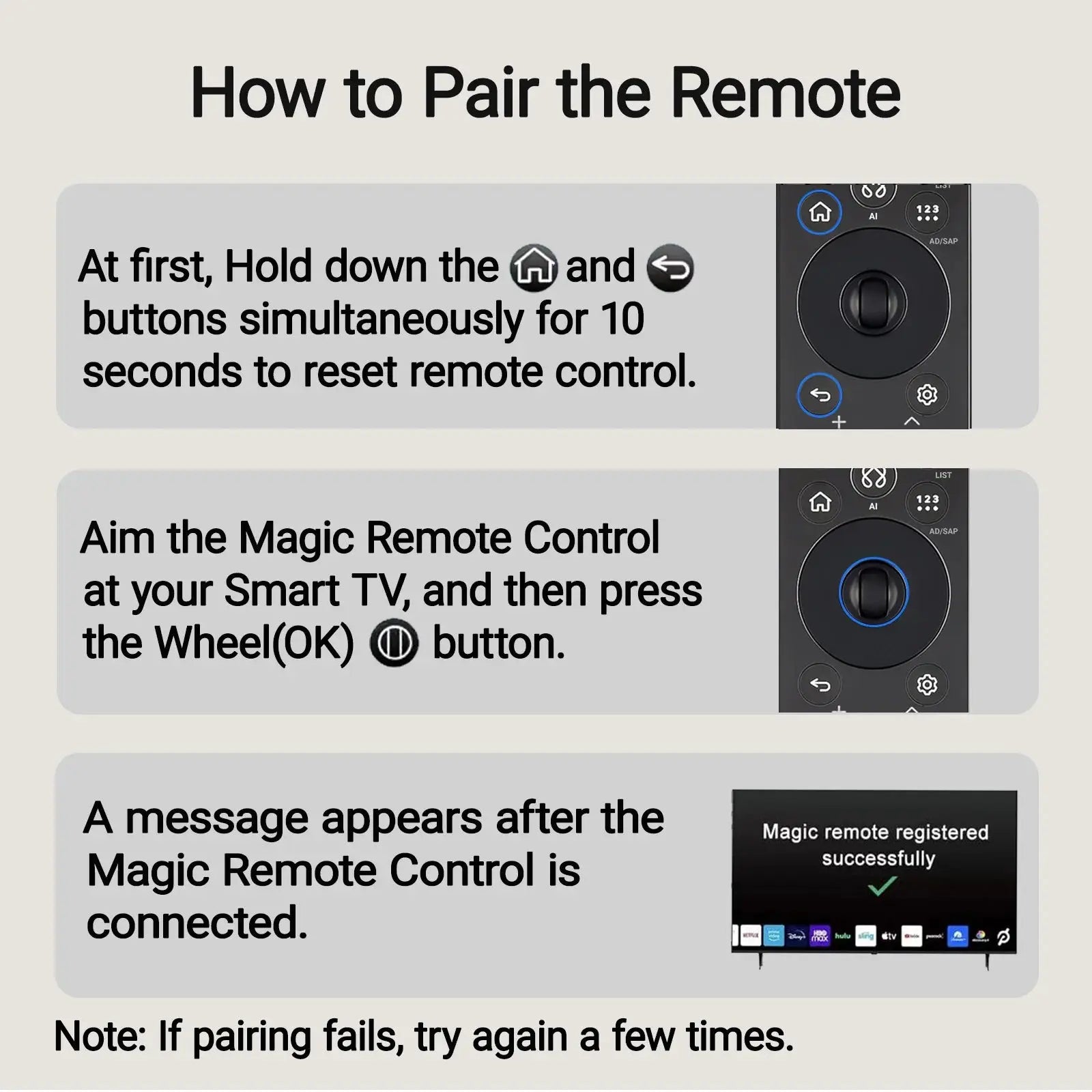 LG Remote MR25GA Universal Voice Magic Remote for 2025 LG TVs – Bluetooth & IR - Magic Remotes