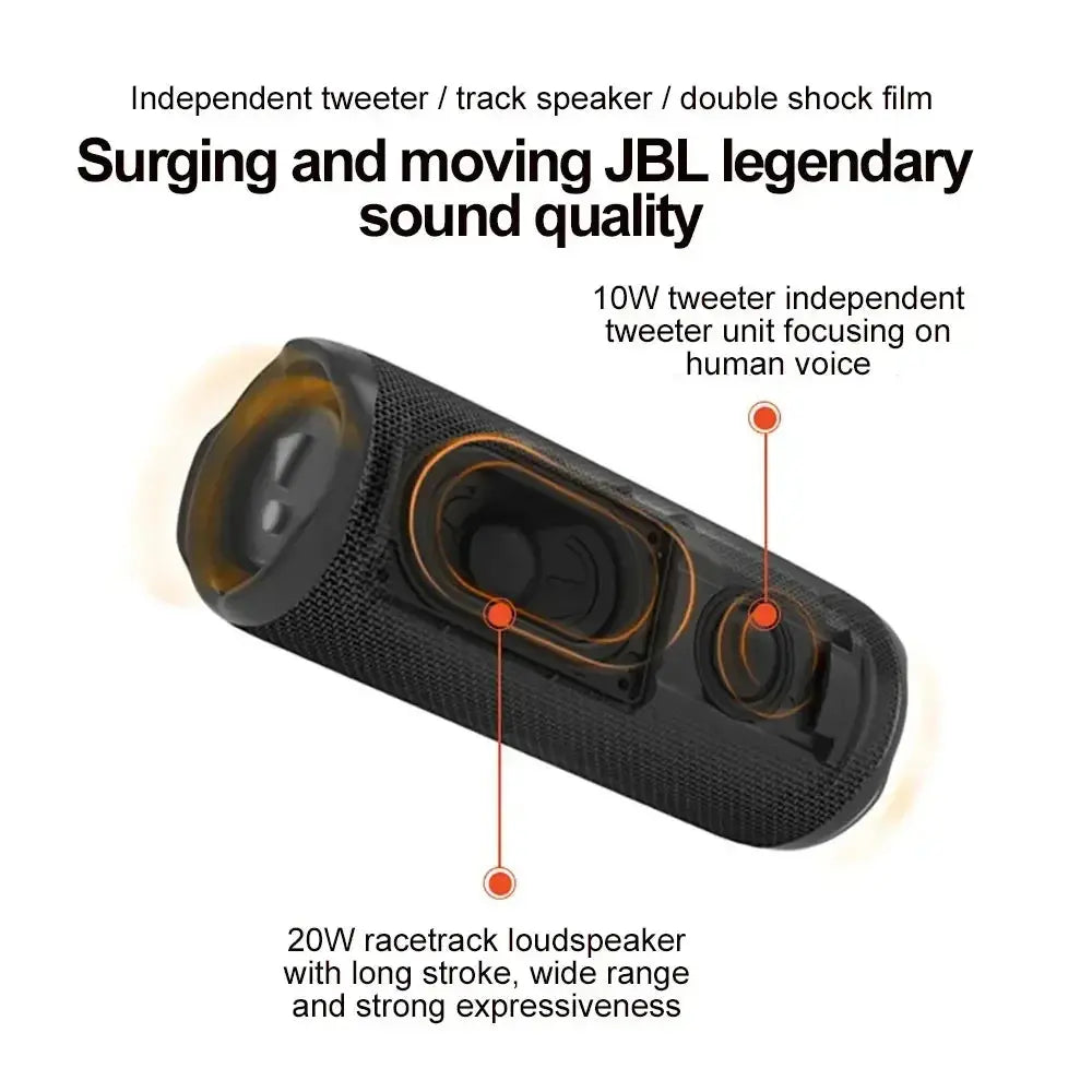JBL Flip 6 Waterproof Portable Wireless Bluetooth Speaker IPX7 Outdoor Stereo Enhanced Bass Independent Tweeter for Music Magic Remotes
