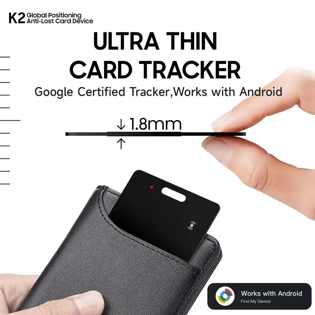 Wallet Tracker Card, Rechargeable Thin Finder, Works with Google Find My (Android Only),Item Locator for Luggage Tags Passports - Magic Remotes