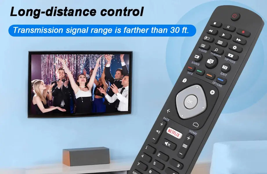 New Replacement Universal Remote Control with Netflix Buttons Controller Replacement for Philips Smart TV, TV LCD LED TVs Magic Remotes