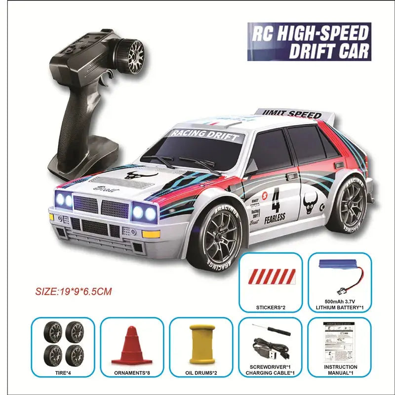 2025 New 4WD RC Car 1:24 Scale Four-wheel Drive Drift With Two Speed Settings 20 km/h LED Light Children Toys Rechargeable SG204 - Magic Remotes
