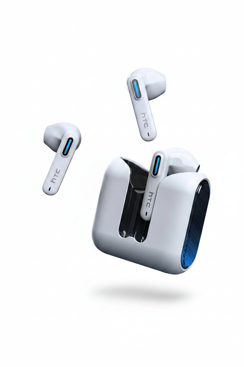 2026 Language Translator Earbuds HTC NE49 TWS Low Latency Gaming Earphones Bluetooth HiFi Stereo Sound HD Call With Mic Magic Remotes