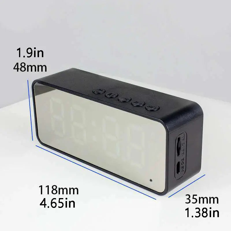 Alarm Clock Radio FM Bluetooth Speaker Portable Subwoofer Caixa De Som Sound Box Music Wireless Mini Woofers Bocina Lamp Column Magic Remotes