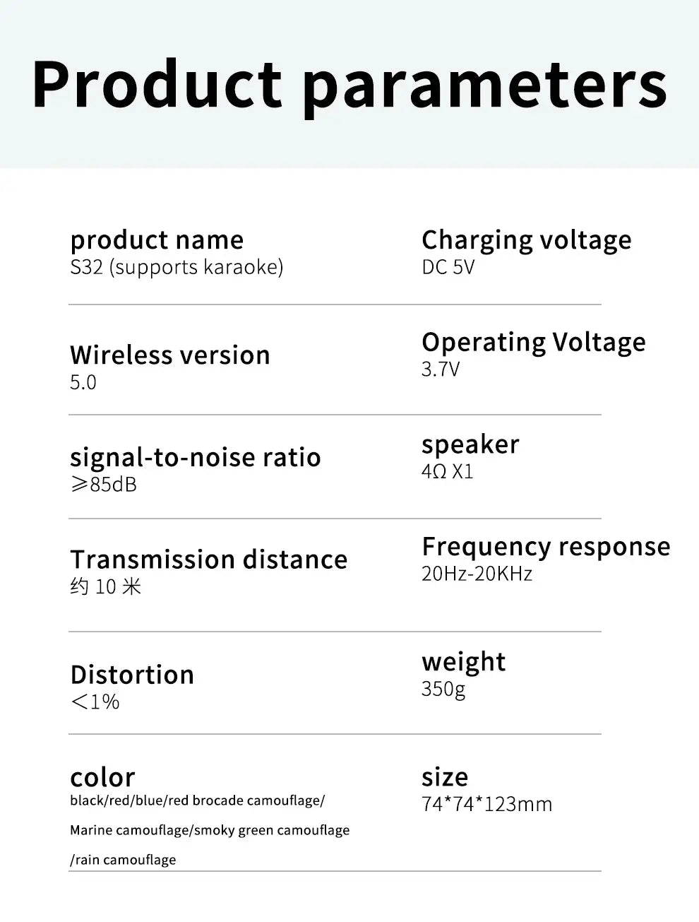 Zealot-S32 Wireless Speaker Outdoor Portable Subwoofer Speaker, Waterproof IPX 6, Dual Pairing,1800mAh Battery Magic Remotes