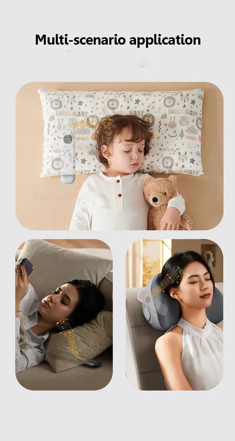 Under-Pillow Bone Conduction Bluetooth Speaker | White Noise Sleep Aid Soundbar with LED Display, TF Card MP3 Player & Timer Shutdown - Magic Remotes