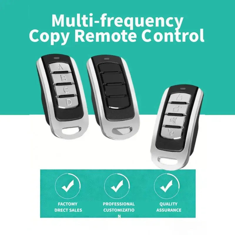 Multi-frequency 250-915 MHz clone copy replication remote control 868 MHz brand garage door remote control 433MHz remote control Magic Remotes