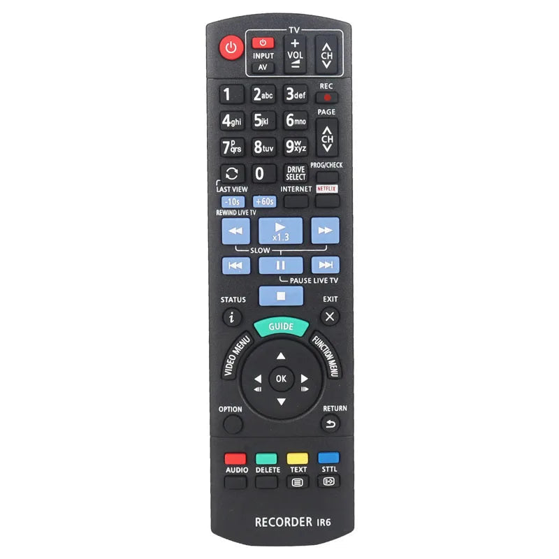 N2QAYB001077 New Remote Control Compatible with Panasonic BLU-RAY DISC & DVD Player and HDD Recorder DMRHWT260 DMRHWT260GN