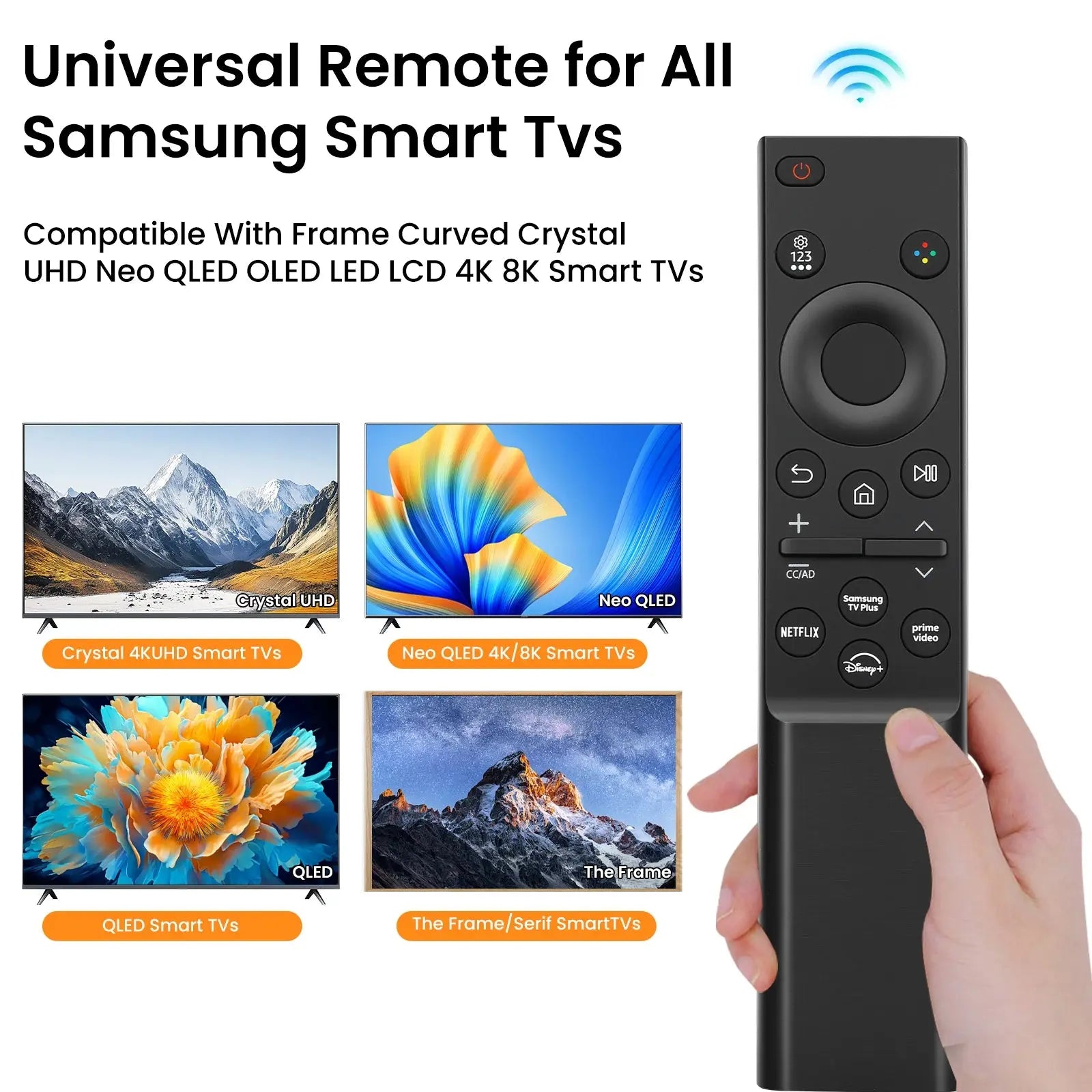 Replacement for Samsung TV Remote Control ,Universal for 2019-2026 Samsung Smart TVs(Frame/QLED/Crystal UHD/Neo QLED/OLED) Magic Remotes