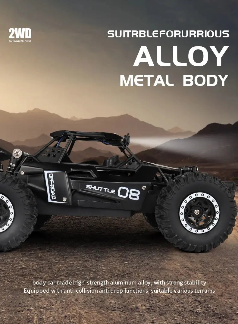 ZWN 1:16/1:20 2.4G Model RC Car With LED Light 2WD Off-road Remote Control Climbing Vehicle Outdoor Cars Toy Gifts for Kids Magic Remotes