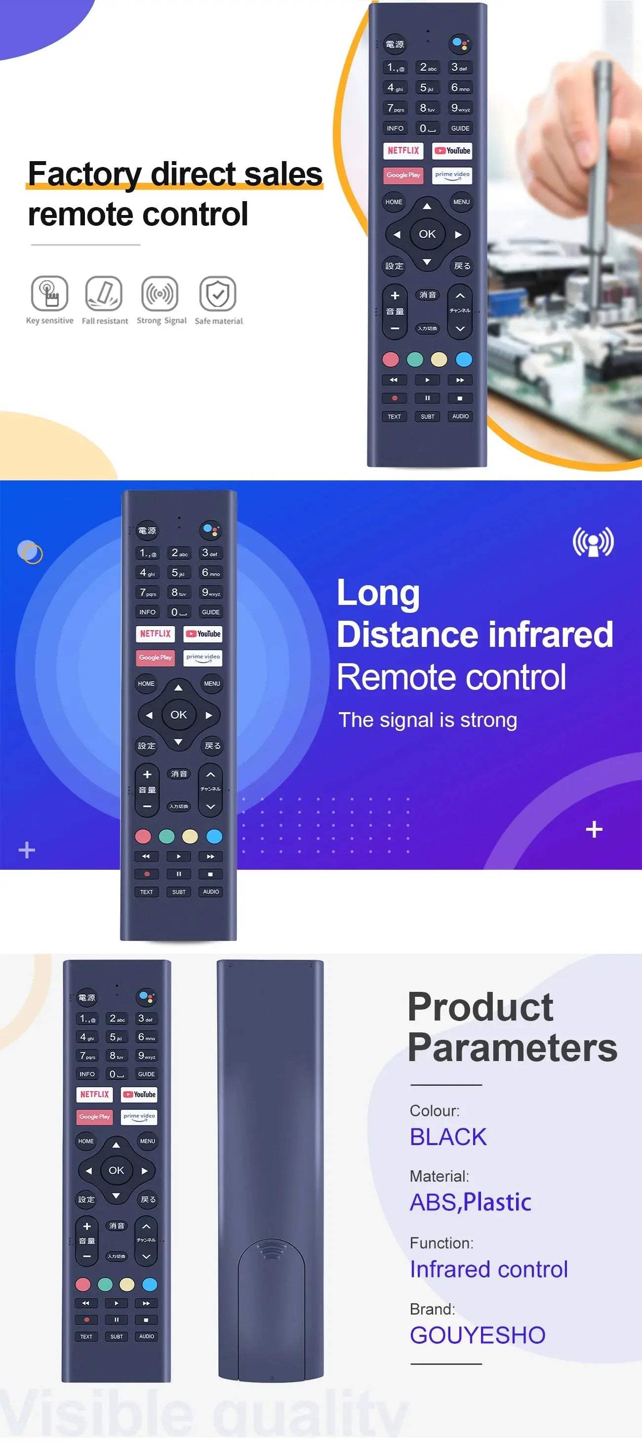 New Voice REMOTE FOR Soniq ENGAL ENGEL KONIC G42FW60A G43FW60A QT7A SMART TV Sunny SN43LEDH6886 4K - Magic Remotes