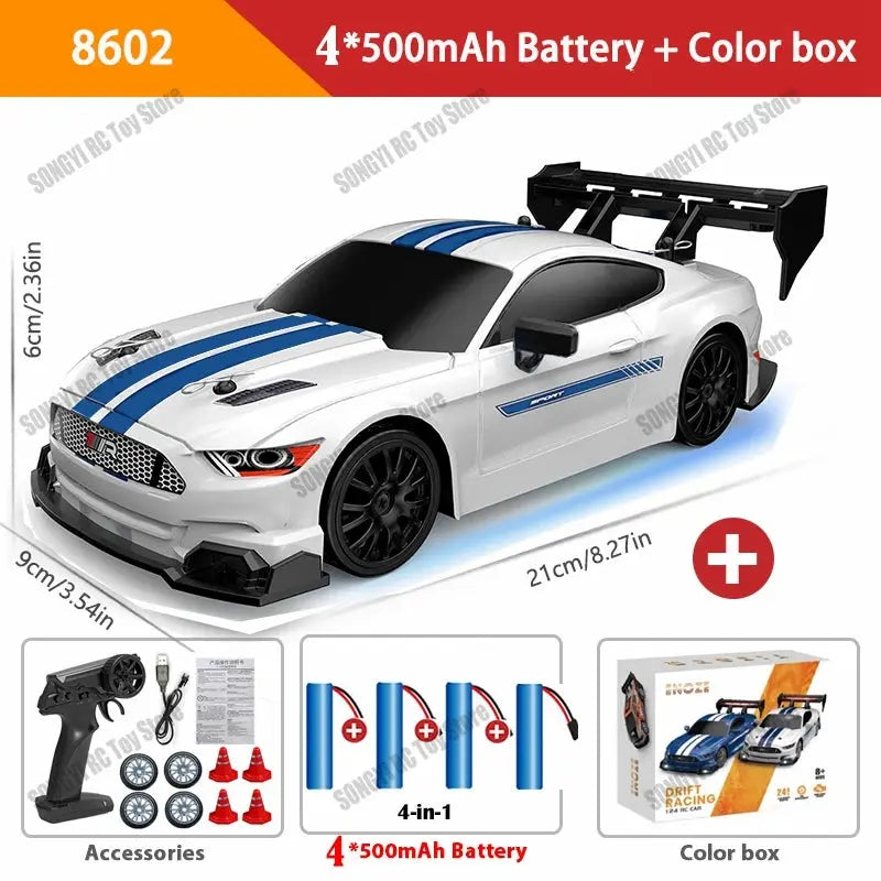 RC Drift Car 4WD Remote Control High Speed Racing Vehicle with LED Lights 2.4GHz Radio 4x4 Off-Road Truck Toy for Children Kids Magic Remotes