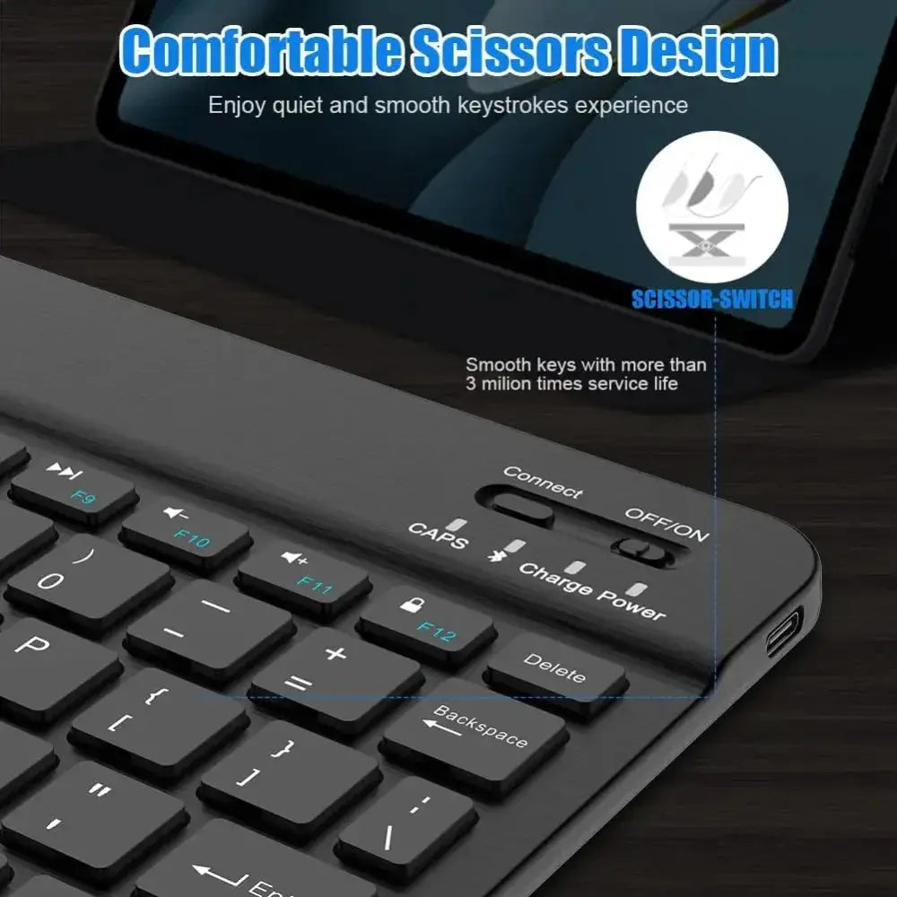Bluetooth Keyboard for iPad 10th Generation iPad Pro 13 12 11 10 9 8 7 Inch iPad Air 13 11th iPad Mini Samsung Xiaomi Tablets - Magic Remotes
