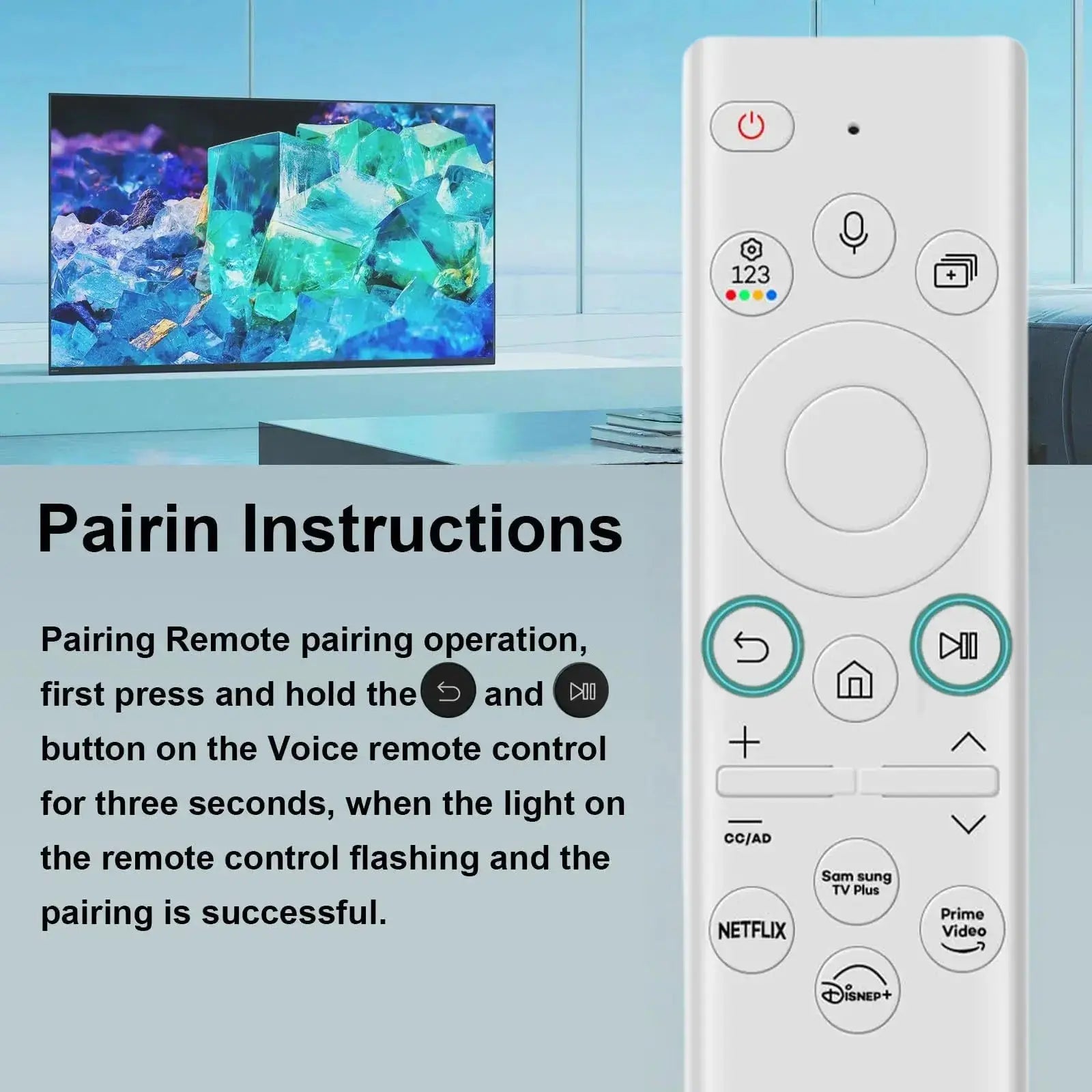 BN59-01391A Solar Voice Remote for Samsung TV Remotes Replacement with Bluetooth Rechargeable Solar Cell Fit for Samsung Remote Magic Remotes