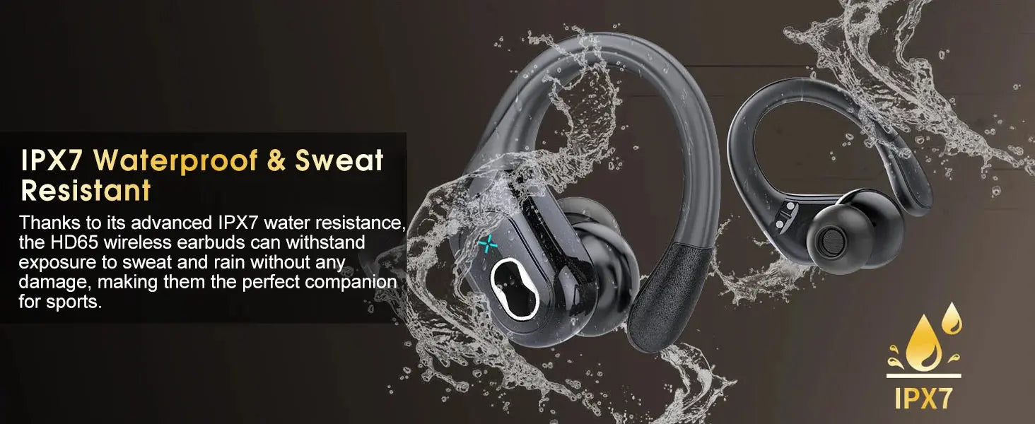 TWS Sports Earbuds Bluetooth 5.4 HIFI Bass Wireless Headphones LED Touch Hands-free Earphone Noise Cancelling Waterproof Headset Magic Remotes