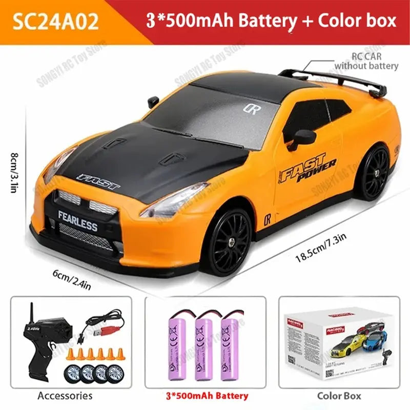 RC Drift Car 4WD Remote Control High Speed Racing Vehicle with LED Lights 2.4GHz Radio 4x4 Off-Road Truck Toy for Children Kids Magic Remotes