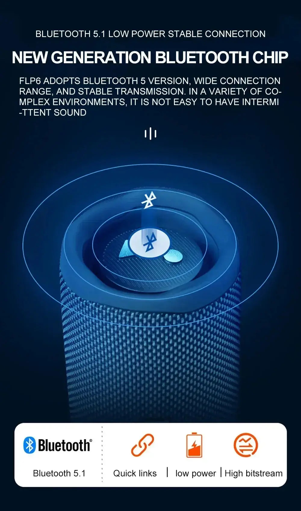 JBL Flip 6 Waterproof Portable Wireless Bluetooth Speaker IPX7 Outdoor Stereo Enhanced Bass Independent Tweeter for Music Magic Remotes