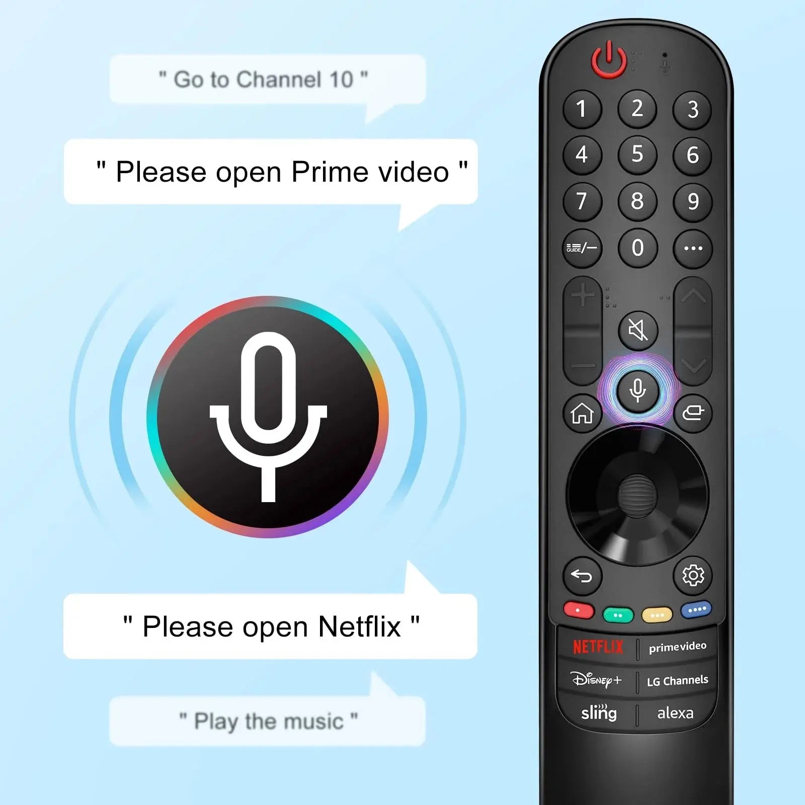 MR23GA Magic Remote Replacement for LG 2023 Smart TVs - Voice Control & Pointer Function Compatible with OLED B3/C3/G3 & UR8000 Series (Model MR23GN) - Magic Remotes