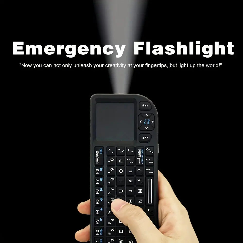 MRSVI A8 Mini Wireless Keyboard 2.4G 7-Color Backlight Touchpad Mouse Flashligt-Portable Applicable- Perfect For PC,Smart TV Box - Magic Remotes