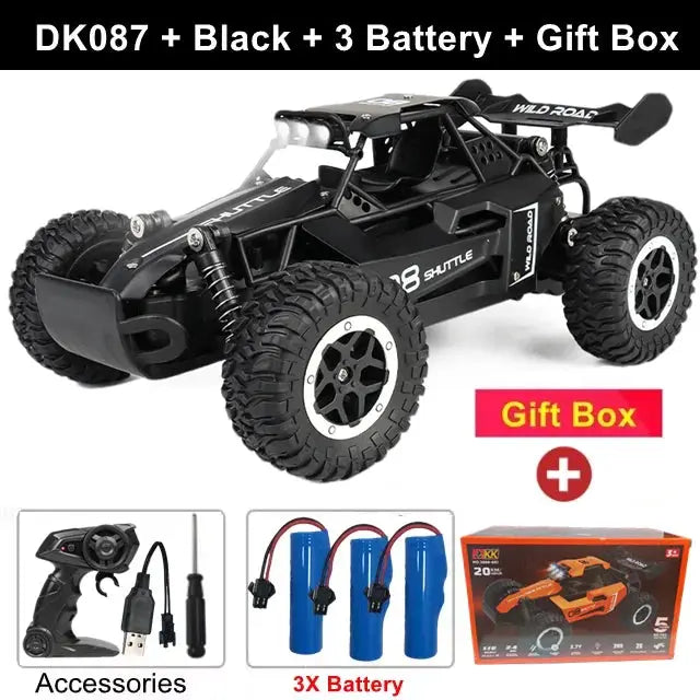 Remote Control Car RC Drift Racing 1:16 Vehicle Off Road Alloy 2.4G Radio High-Speed Trucks With LED Light Climbing Gift Kid Toy - Magic Remotes