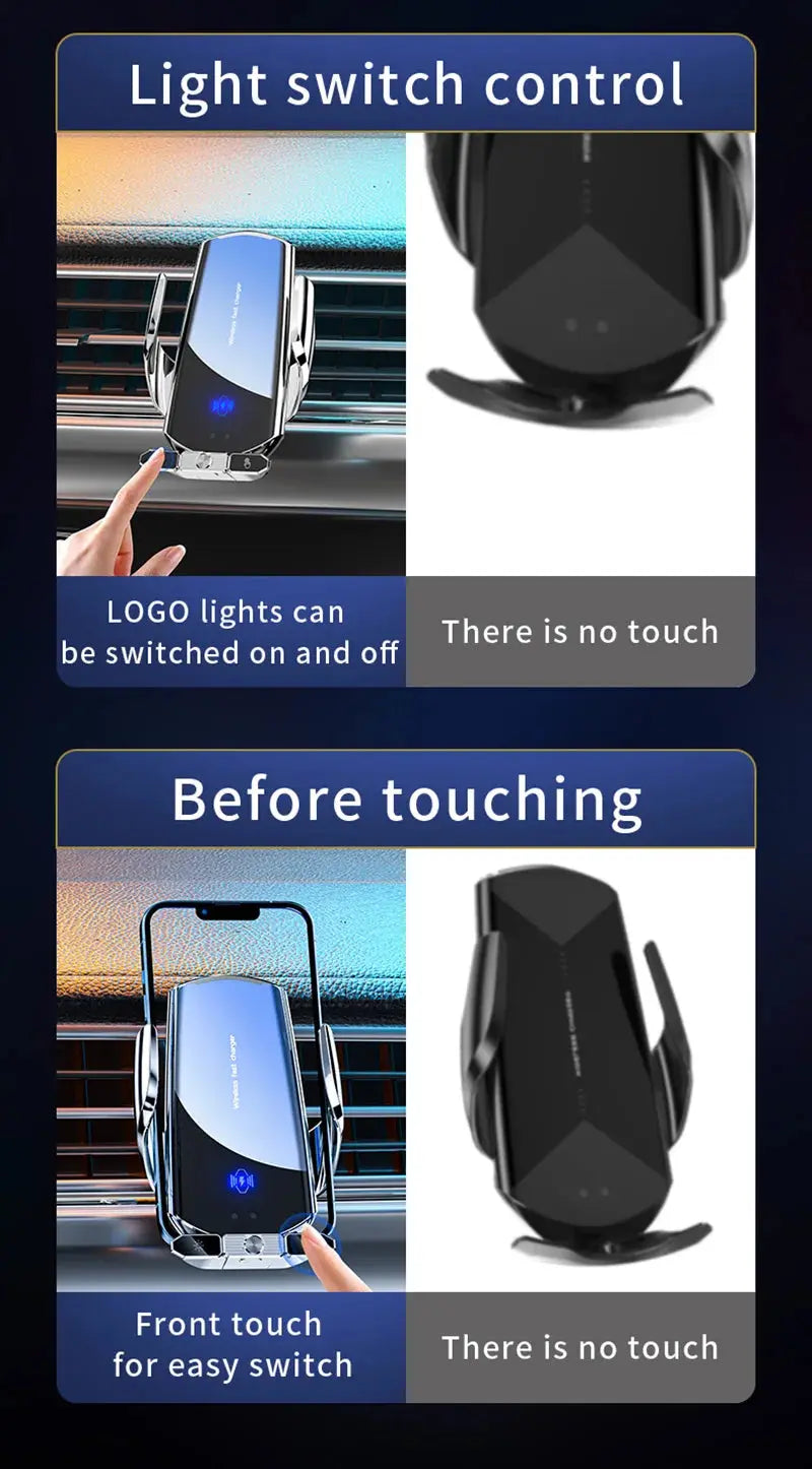 Car wireless charger Magnetic Cell Phone Holder Mobile Phone Stand in Car GPS Support 360° Rotatable Mount For iPhone Xiaomi - Magic Remotes