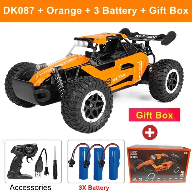 Remote Control Car RC Drift Racing 1:16 Vehicle Off Road Alloy 2.4G Radio High-Speed Trucks With LED Light Climbing Gift Kid Toy - Magic Remotes