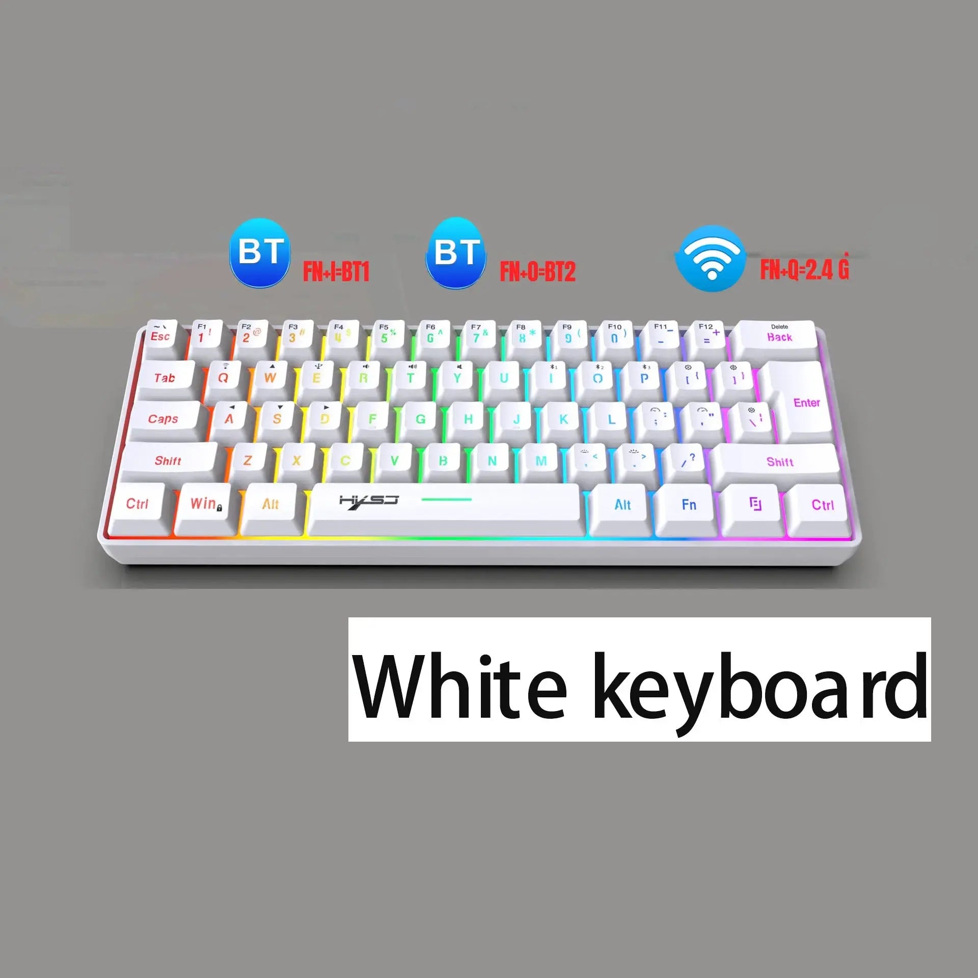 Wireless keyboard mouse combo Bluetooth key board  60% kit 2.4Ghz computer white Gamer keyboards Mice combos set teclado pc Magic Remotes