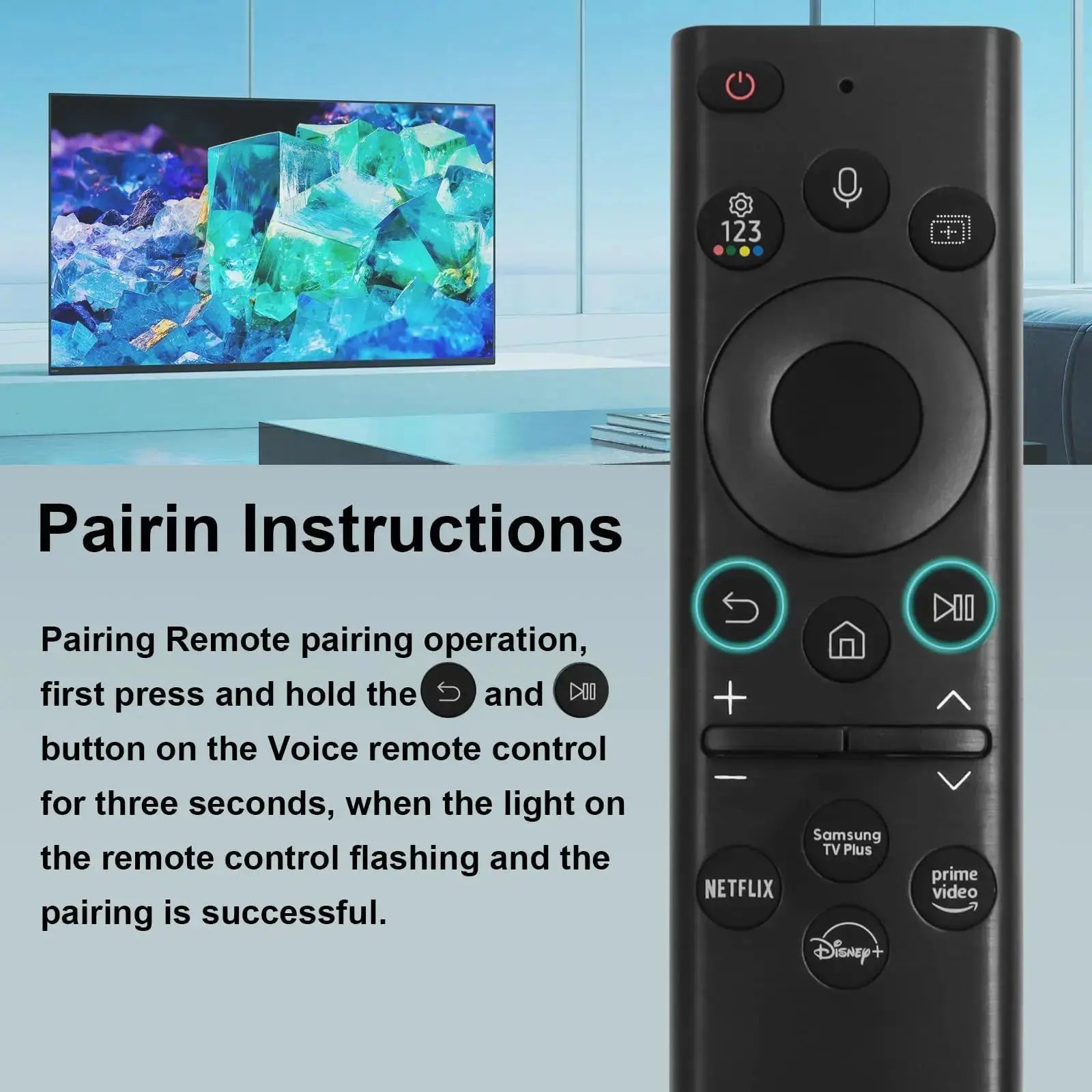 BN59-01385A Solar Voice Remote for Samsung TV Remotes Replacement with Bluetooth Rechargeable Solar Cell Fit for Samsung Remote - Magic Remotes