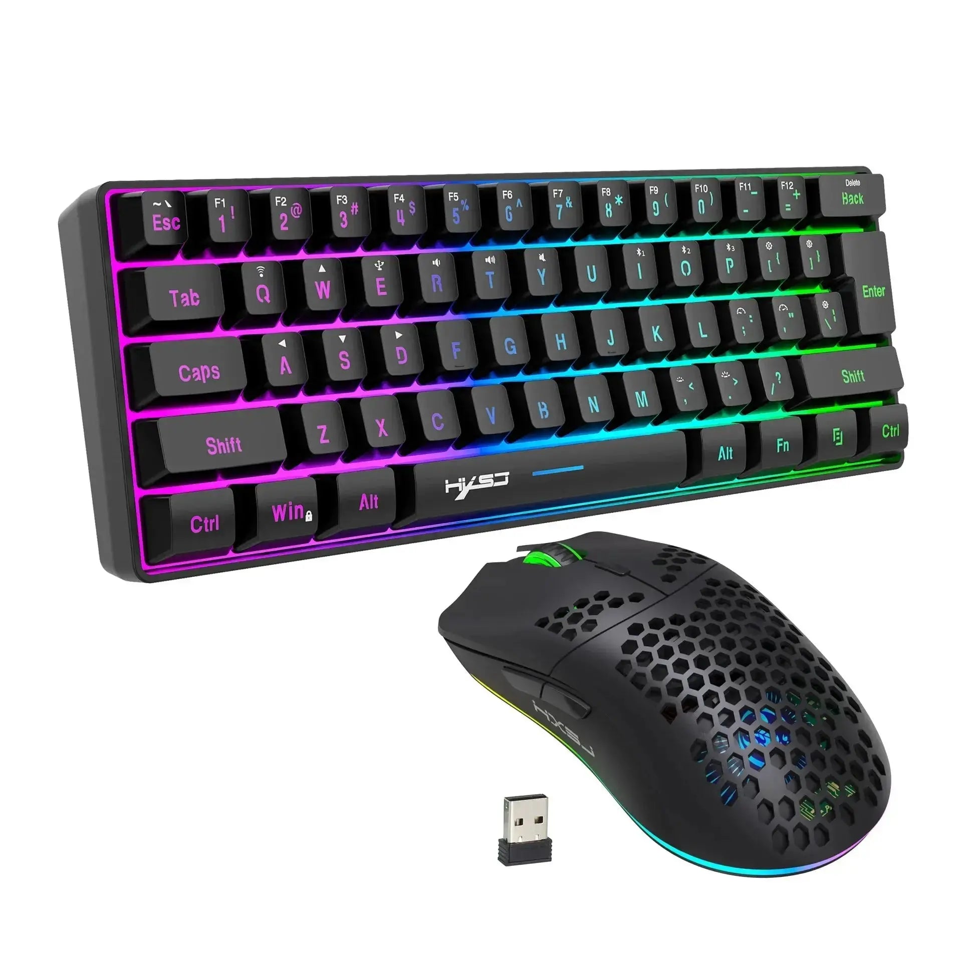 Wireless keyboard mouse combo Bluetooth key board  60% kit 2.4Ghz computer white Gamer keyboards Mice combos set teclado pc Magic Remotes