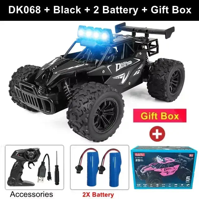 Remote Control Car RC Drift Racing 1:16 Vehicle Off Road Alloy 2.4G Radio High-Speed Trucks With LED Light Climbing Gift Kid Toy - Magic Remotes